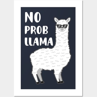 No Probllama Llama Funny Saying Posters and Art